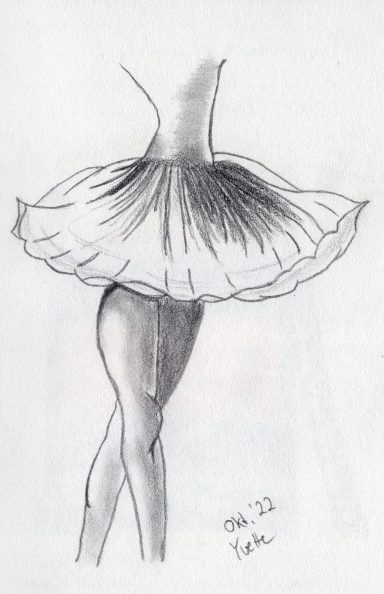 Der standhafte Zinnsoldat Balletttänzerin in einem weiten, schwingenden Tüllrock.